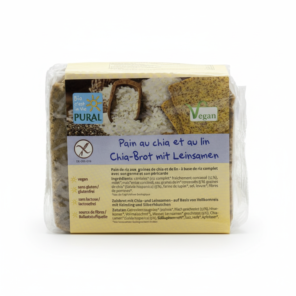 PURAL -- Pain riz complet. au chia et au lin