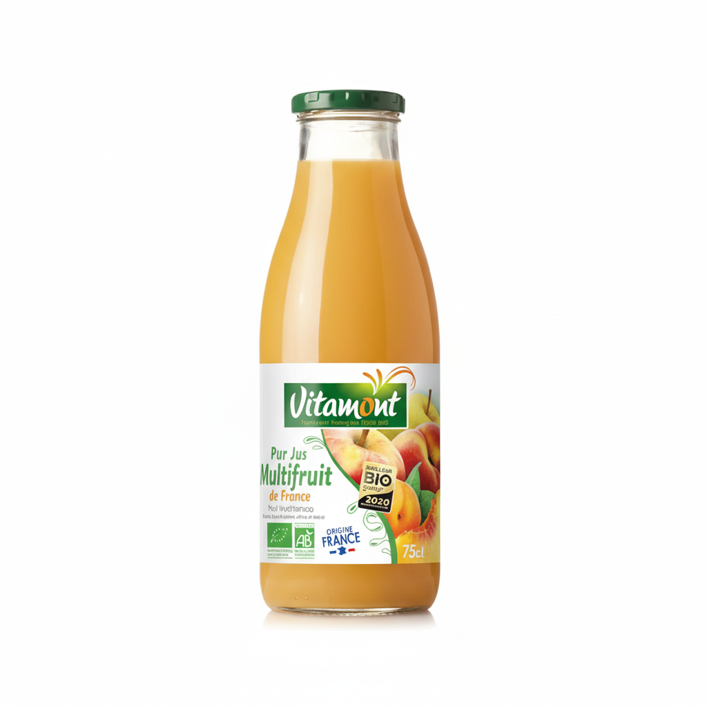 Jus 3 fruits vergers de france 75cl