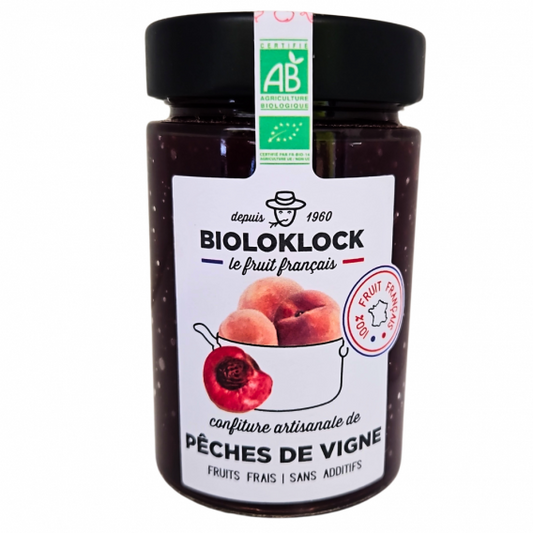 Confiture pêches de vignes bio - 1