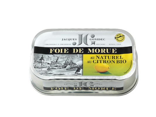 Jacques Gonidec -- Foie de morue au citron bio - 120 g