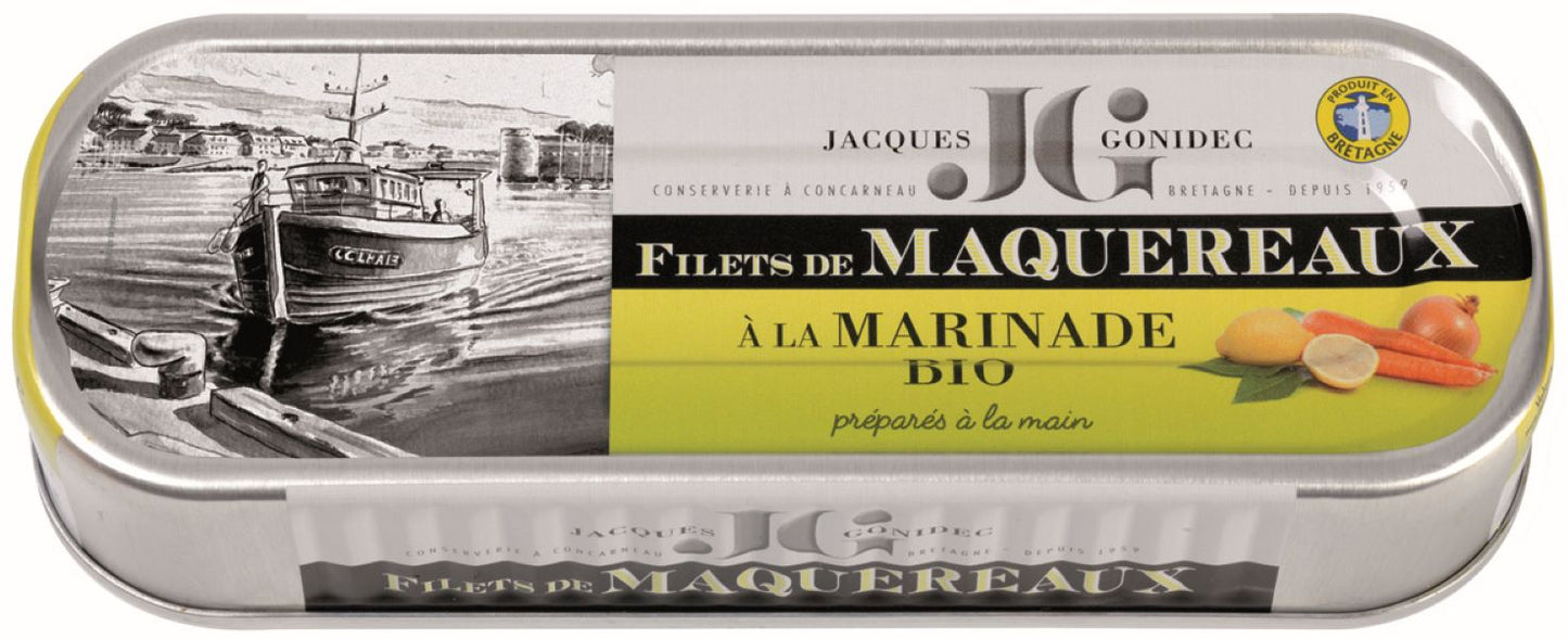 Jacques Gonidec -- Filets de maquereaux marinés bio - 176 g