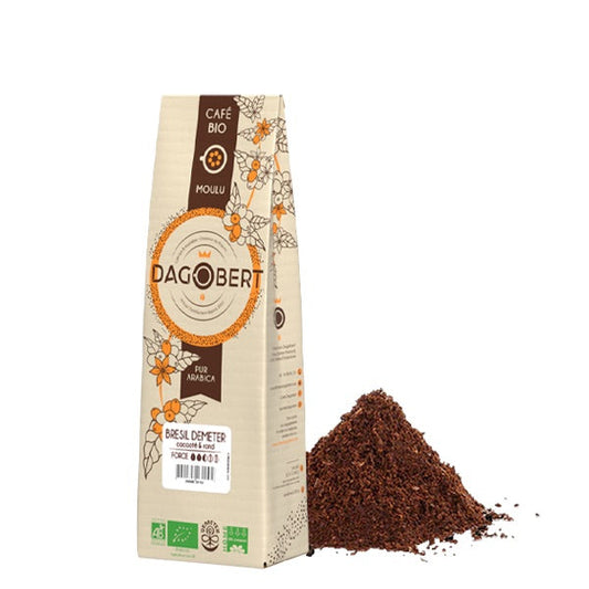 Les Cafés Dagobert -- Brésil demeter 100% arabica bio - moulu/filtre (origine Brésil) - 500 g